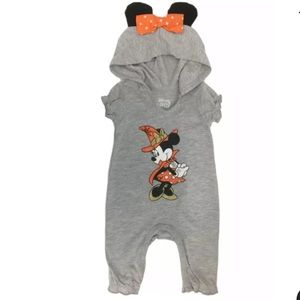 Disney GrayMinnie Mouse Halloween Hooded Jumpsuit